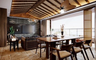 东南亚客餐厅3D模型下载